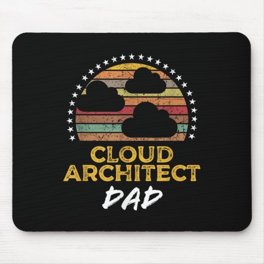 Grappige Cloud Architect Dad, Data Center Tech Quo Muismat (Voorkant)