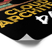 Grappige Cloud Architect Dad, Data Center Tech Quo Poster (Hoek)