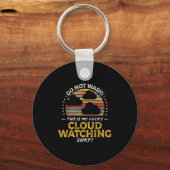 Grappige Cloud Watcher, Weer Liefhebber Quote Grap Sleutelhanger (Voorkant)