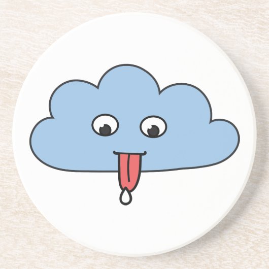 Grappige Cloud Zandsteen Onderzetter (Voorkant)