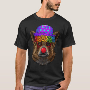 Grappige Clown Corgi Circus Kermis Kostuum Hond Th T-shirt
