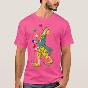 Grappige clown die jongleert Jongleerballen Circus T-shirt