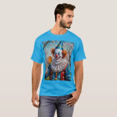 Grappige clown Drink Beer Bar T-shirt (Voorkant volledig)