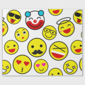 grappige clown emojis cadeaupapier (Vlak)