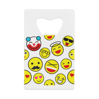 grappige clown emojis creditkaart flessenopener