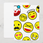 grappige clown emojis kaart (Voorkant / Achterkant)
