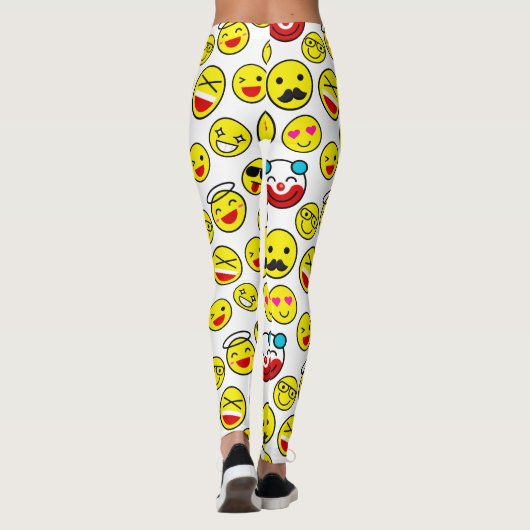 grappige clown emojis leggings (Achterkant)