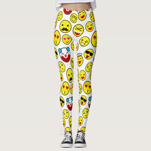 grappige clown emojis leggings (Voorkant)