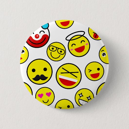 grappige clown emojis ronde button 5,7 cm (Voorkant)