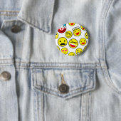grappige clown emojis ronde button 5,7 cm (In situ)