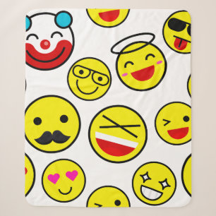grappige clown emojis sherpa deken
