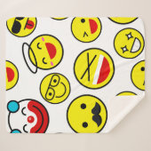 grappige clown emojis sherpa deken (Voorkant (horizontaal))