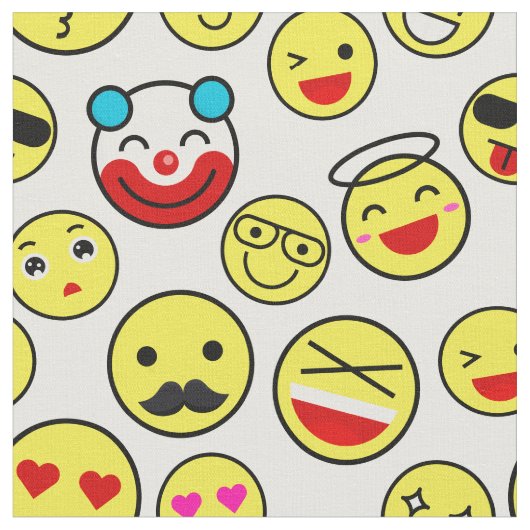 grappige clown emojis stof (Close Up)