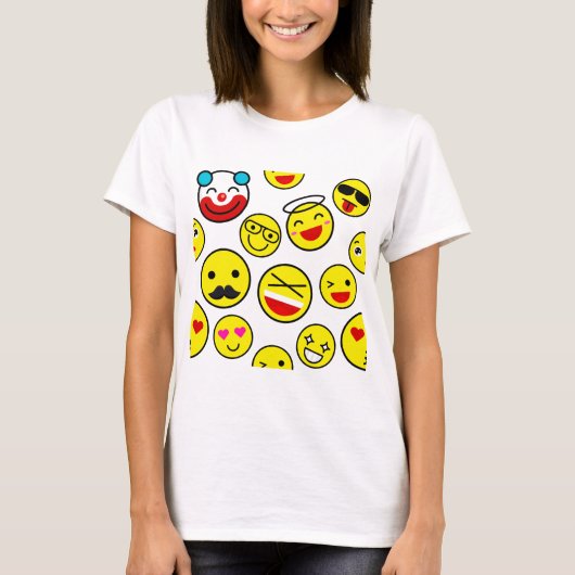 grappige clown emojis t-shirt (Voorkant)
