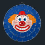 Grappige clown gezicht aangepaste kleur dart board dartbord<br><div class="desc">Grappige clown gezicht aangepaste kleur dart board. Schattigee mime cartoon. Voeg optioneel uw eigen tekst toe.</div>