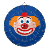 Grappige clown gezicht aangepaste kleur dart board dartbord (Voorkant)