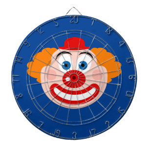 Grappige clown gezicht aangepaste kleur dart board dartbord
