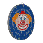 Grappige clown gezicht aangepaste kleur dart board dartbord (Voorkant Links)