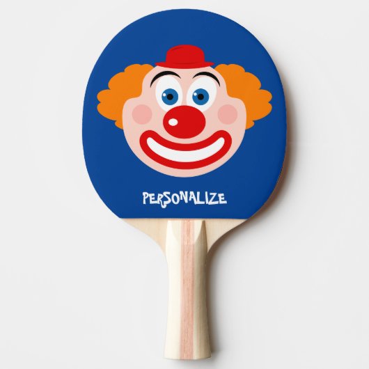 Grappige clown gezicht ping pong paddle voor tafel tafeltennisbatje (Voorkant)