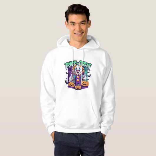 Grappige Clown Halloween Hoodie (Voorkant volledig)