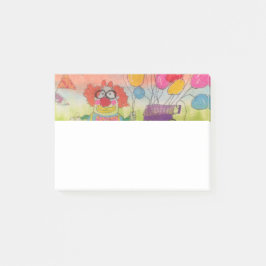 Grappige clown met ballonnen post-it® notes