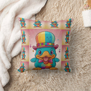 Grappige clown platypus print kussen