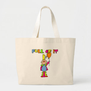 Grappige Clown T-shirts en Cadeaus Grote Tote Bag