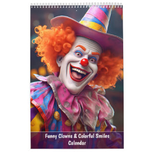Grappige Clowns & Kleurrijke Glimlachen Kalender