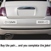 Grappige Clowns Links Van Me Pijl Bumpersticker