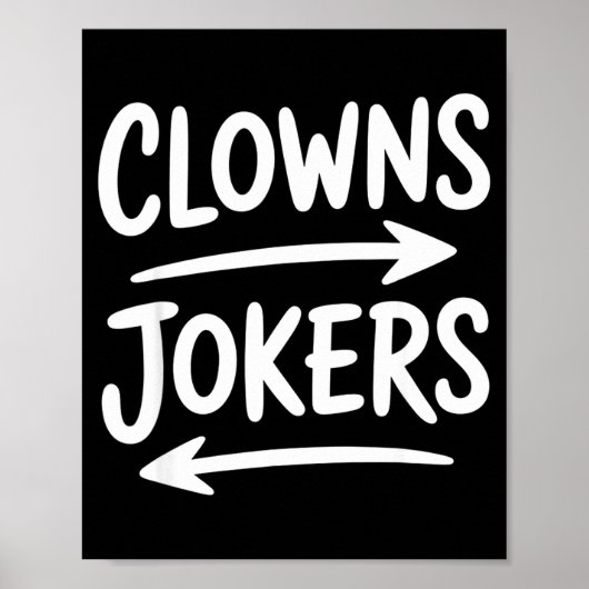 Grappige clowns naar links, grappenmakers naar rec poster (Voorkant)