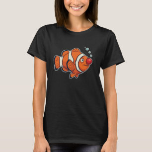 Grappige clownvis met rode neus Gekke oceaan Humor T-shirt