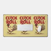 Grappige "Cluck & Roll" Koele Haan Cartoon Ontwerp Bureaumat (Keyboard & Muis)