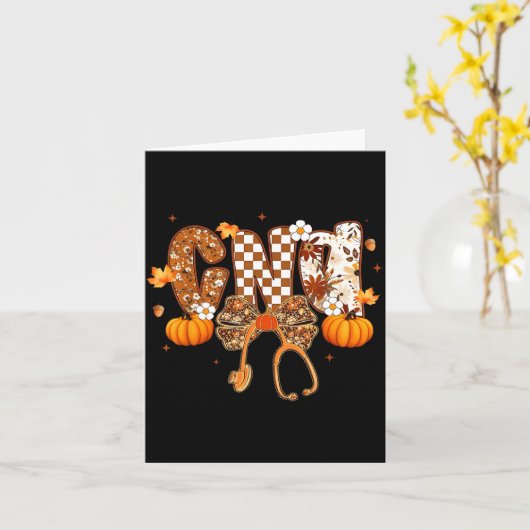 Grappige Cna-Verpleegster Coquette Strik Stethosco Kaart (Gele Bloem)