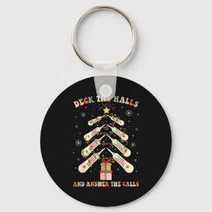 Grappige Cna-verpleegster Kerst Medisch Kerstbomen Sleutelhanger