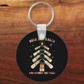 Grappige Cna-verpleegster Kerst Medisch Kerstbomen Sleutelhanger (Voorkant)