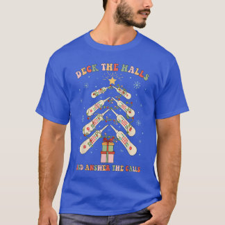 Grappige CNA-verpleegster Kerst Medisch Kerstbomen T-shirt