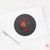 Grappige CNC-machinebank ronde vinyl sticker (Envelop)