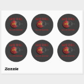 Grappige CNC-machinebank ronde vinyl sticker (Vel)