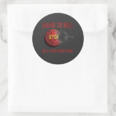 Grappige CNC-machinebank ronde vinyl sticker (Tas)
