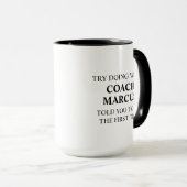 Grappige Coach Mok, Einde Seizoen Persoonlijke Coa Mok (Voorkant rechts)