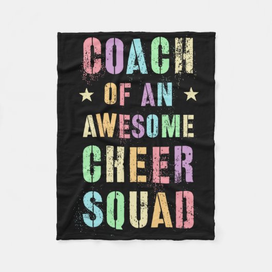 Grappige Coach Van Een Geweldige Cheer Squad Train Fleece Deken (Voorkant)