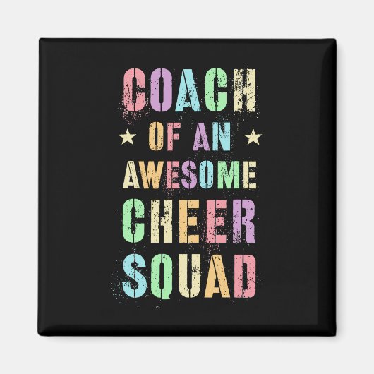 Grappige Coach Van Een Geweldige Cheer Squad Train Magneet (Voorkant)