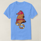 Grappige Coati Luchador worstelaar schets tekening T-shirt (Design voorkant)