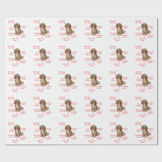 Grappige Cockapoo Anatomie - Unieke Valentijnsdag Cadeaupapier (Vlak)