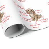 Grappige Cockapoo Anatomie - Unieke Valentijnsdag Cadeaupapier (Rol Hoek)