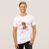 Grappige Cockapoo Anatomie - Unieke Valentijnsdag Tri-Blend Shirt (Voorkant volledig)
