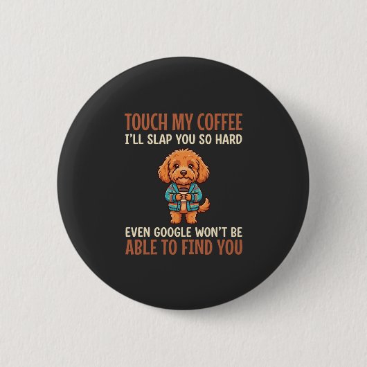 Grappige Cockapoo Coffeeliefhebber Ronde Button 5,7 Cm (Voorkant)