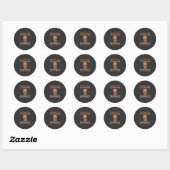 Grappige Cockapoo Coffeeliefhebber Ronde Sticker (Vel)