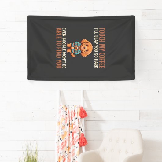 Grappige Cockapoo Coffie Liefhebber Spandoek (Insitu)