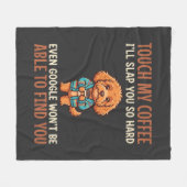 Grappige Cockapoo Coffieliefhebber Fleece Deken (Voorkant (Horizontaal))